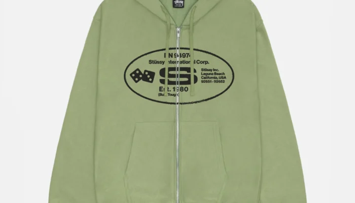 OVAL CORP. ZIP MOSS HOODIE